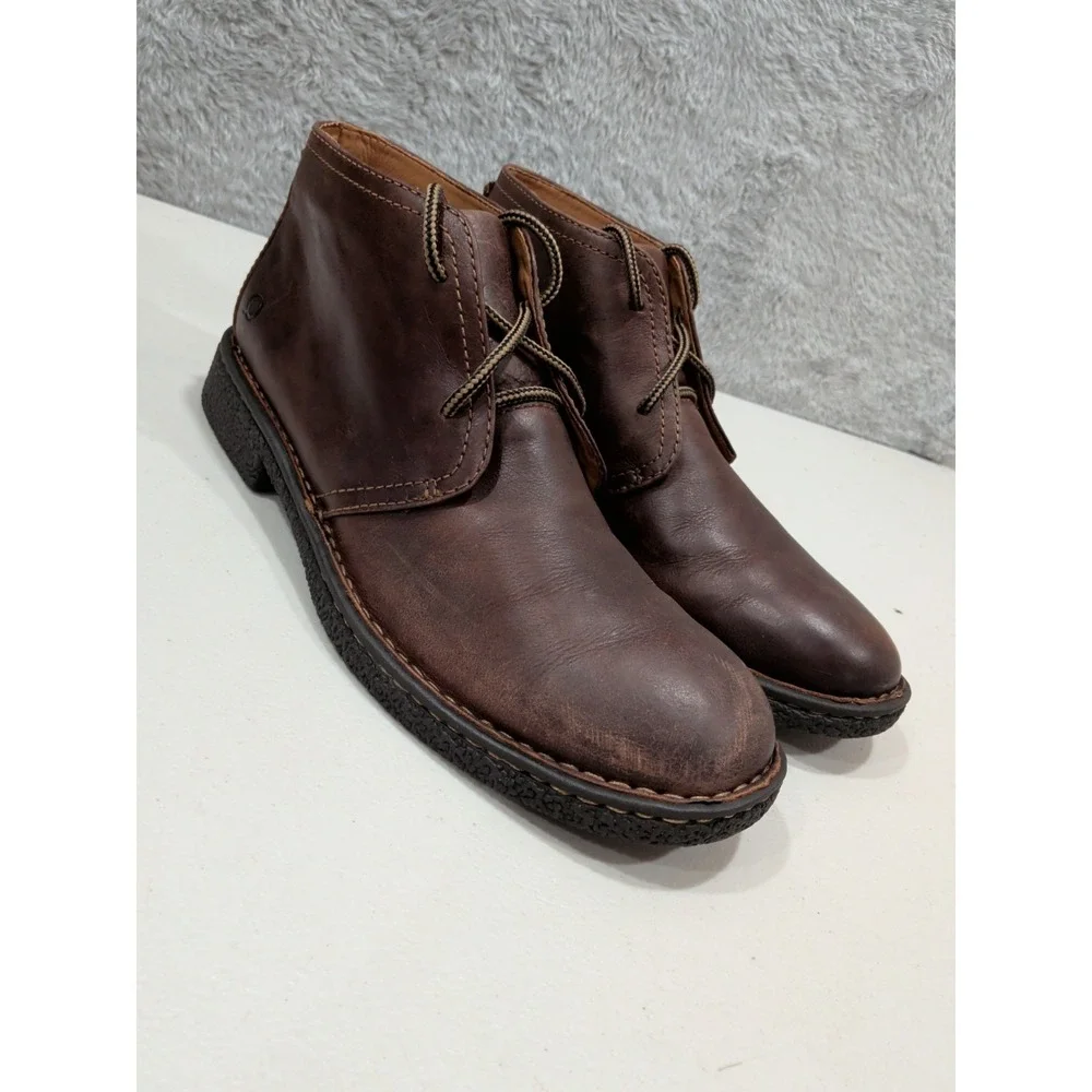 Born Bismark Brown Leather Comfort Ankle Chukka Boots Mens Size 10